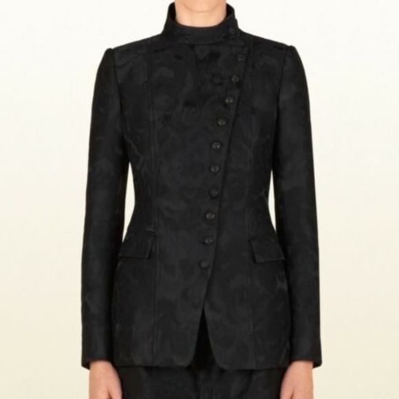 Gucci Jackets & Blazers - GUCCI Embroidered Asymmetric Button Blazer 38